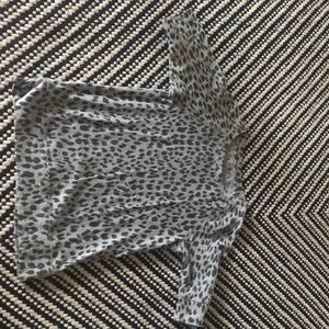 Loft quarter sleeve cheetah print top